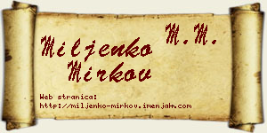 Miljenko Mirkov vizit kartica